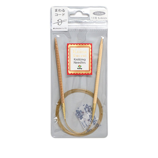 Knitting Needles "Knina Swivel Knitting Needless) BambooCirclar Needles 100cm 11] Tulip tulip
