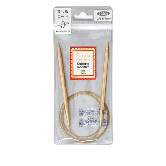 Knitting Needles "Knina Swivel Knitting Needless) BambooCirclar Needles 100cm 12] Tulip tulip