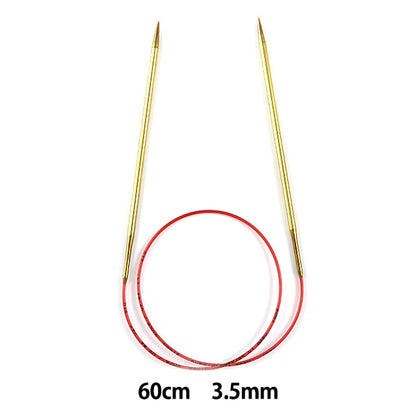 Knitting Needles "ADDI raceCirclar NeedlesGold 60cm needle size 3.5mm] Addi Adi