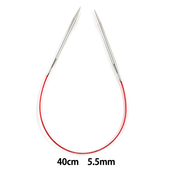 Knitting Needles "ADDI raceCirclar NeedlesSilver 40cm needle size 5.5mm] Addi Adi