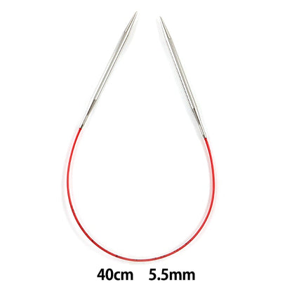 Knitting Needles "ADDI raceCirclar NeedlesSilver 40cm needle size 5.5mm] Addi Adi