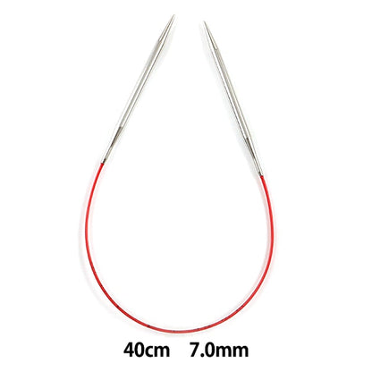 Knitting Needles "ADDI raceCirclar NeedlesSilver 40cm needle size 7.0mm] Addi Adi