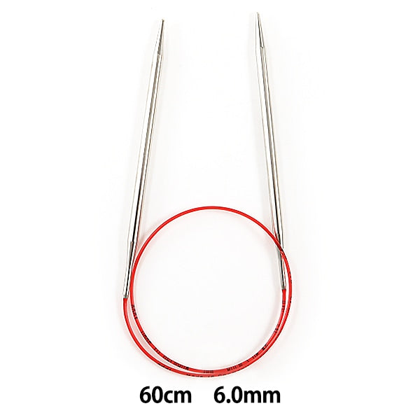 Knitting Needles "ADDI raceCirclar NeedlesSilver 60cm needle size 6.0mm] Addi Adi