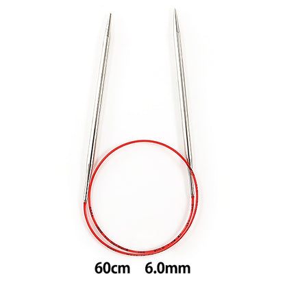 Knitting Needles "ADDI raceCirclar NeedlesSilver 60cm needle size 6.0mm] Addi Adi