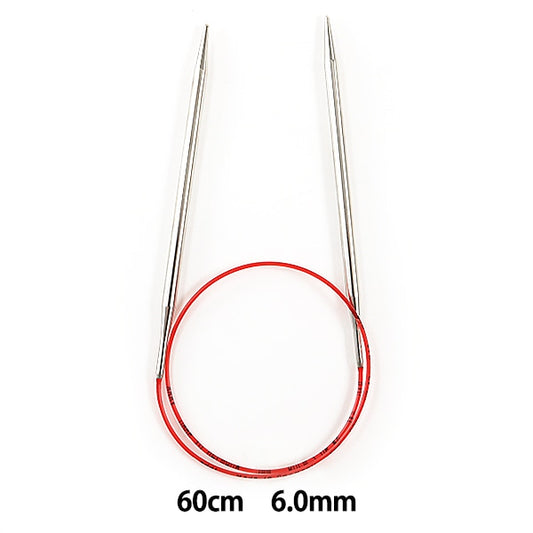 Knitting Needles "ADDI raceCirclar NeedlesSilver 60cm needle size 6.0mm] Addi Adi