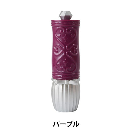 針墊 『絲帶唇膏型粉紅色墊子紫色（帶5針）]