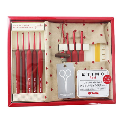 编织针 “ Etimo Red（Etimored） 钩针设置红色郁金香郁金香