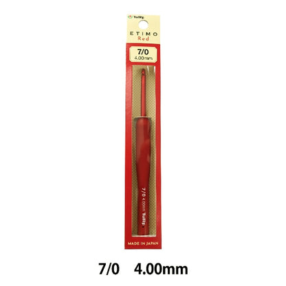 Knitting Needles "Etimo Red (Etimored) Cushion GripCrochet Hooks 7/0 "TULIP tulip