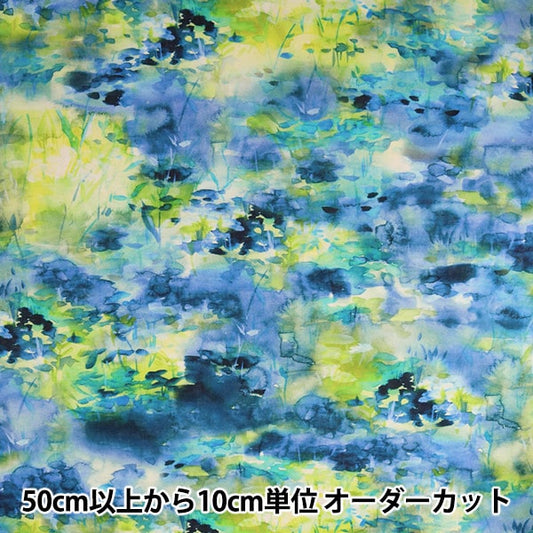 [来自数量5] 织物 “ Yui撰写的Ayano Ichiyanagi平静喷墨棉花棉罗盘EGXA-6404-1A” KOKKA