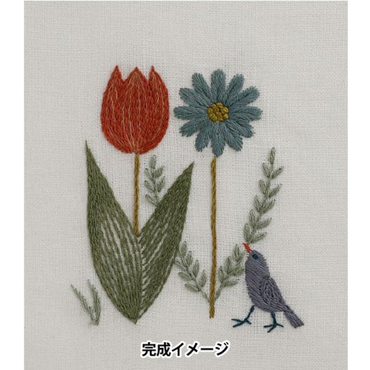 Embroidery kit "Macabearis 12 months motif and Kotori Spring Michikusa April JPT42" DMC Diementsea