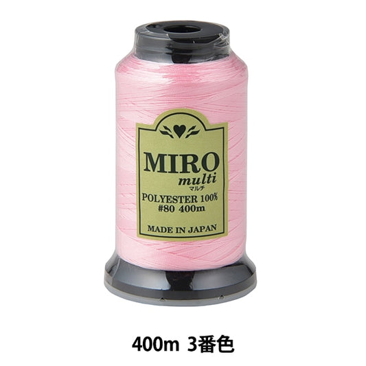 缝纫机线 “ Milo Multi Rock缝纫机线 80th 400m卷3颜色]