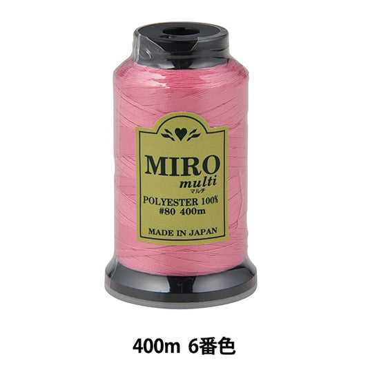 缝纫机线 “ Milo Multi Rock缝纫机线 80th 400m卷6颜色]