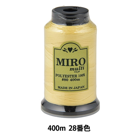 缝纫机线 “ Milo Multi Rock缝纫机线 80th 400m卷28颜色]