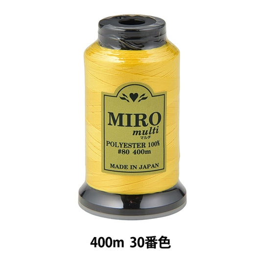 缝纫机线 “ Milo Multi Rock缝纫机线 80th 400m卷30颜色]