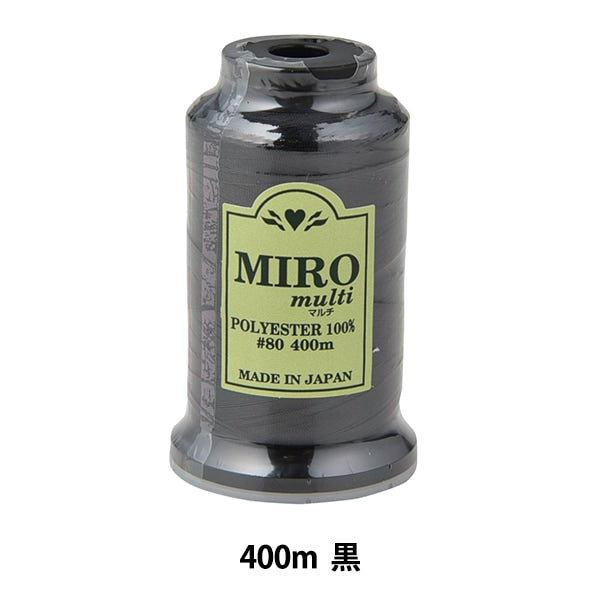 缝纫机线 “ Milo Multi Rock缝纫机线 80th 400m卷黑色]