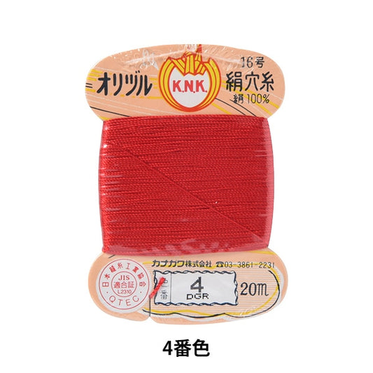 手-Seewn线程“ Orizuru丝绸孔线16（＃8）20m卡roll 4th颜色” kanagawa