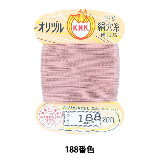 手-Sewn线程“ Orizuru真丝孔线16（＃8）20m卡卷188颜色” kanagawa