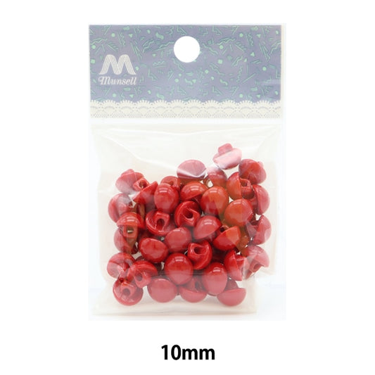 Handicraft part "Featured button 10mm 50 pieces Red No.750-R-10"