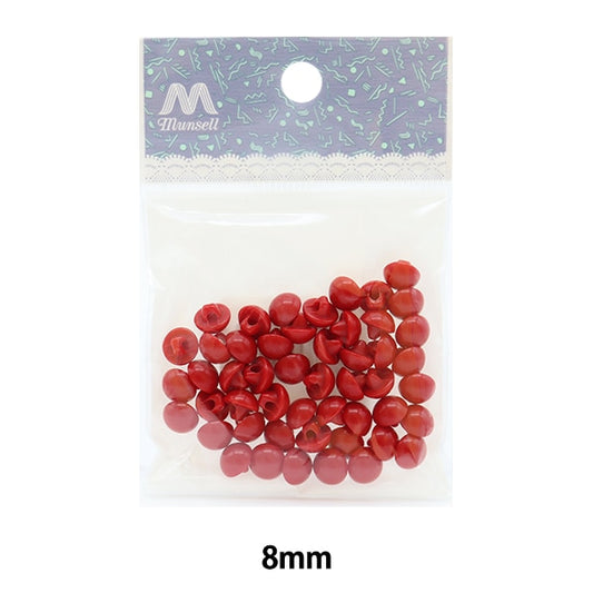Handicraft parts "Aiming buttocks 8mm 50 pieces red No.750-R-8"