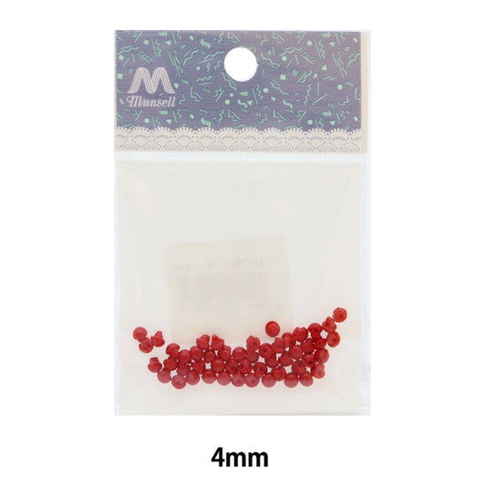 Handicraft parts "Featured button 4mm 50 pieces Red No.750-R-4"