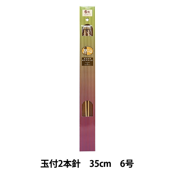 编织针 “硬竹编织针 2手35厘米6“” Yushin扮演心脏