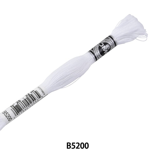 绣花线“ DMC缩小器25th绣花线B5200” DMC饮食
