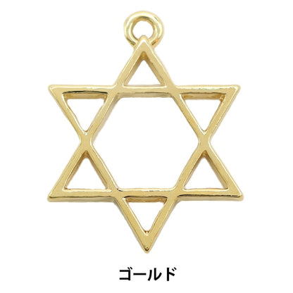 レジンパーツ 『レジン空枠 六角星 金 514-G』