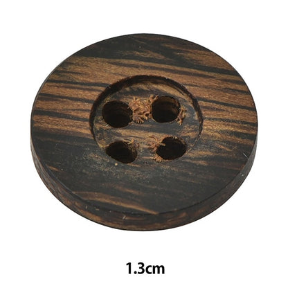 Button "Wood button 4 holes #6 1.3cm 1 piece OW7500"