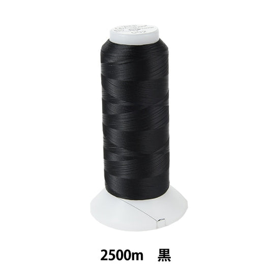 缝纫机线 “ Diichather Tetron缝纫机线 ＃80 2500m黑色] daikoku丝绸