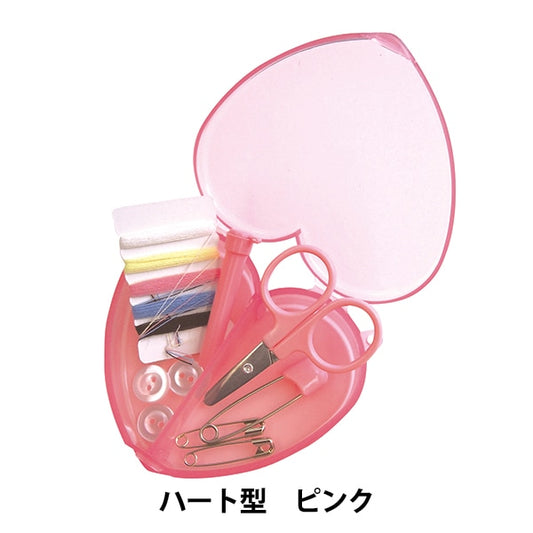 Handicraft goods "Sewing set Heart type Pink 13-283" kawaguchi