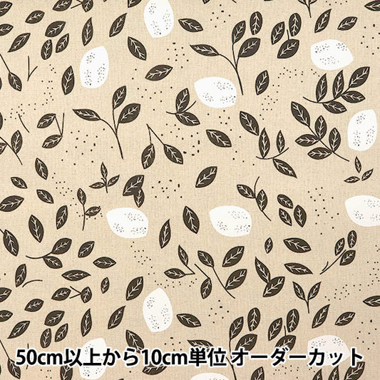 [From quantity 5] Fabric "Hopsack leaf pattern 20kec-363"