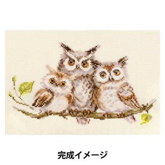 进口刺绣套件“ Alisa（Alisa）Allisa Owl 0-210约13cm x 22cm 0-210”