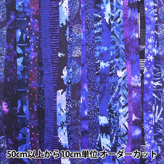 [From quantity 5] Fabric "Inkjet print wave S4831-229" USA cotton