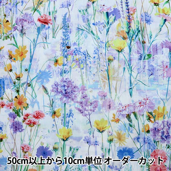 [來自數量5] 織物 “噴墨印刷花園T4906-145”
