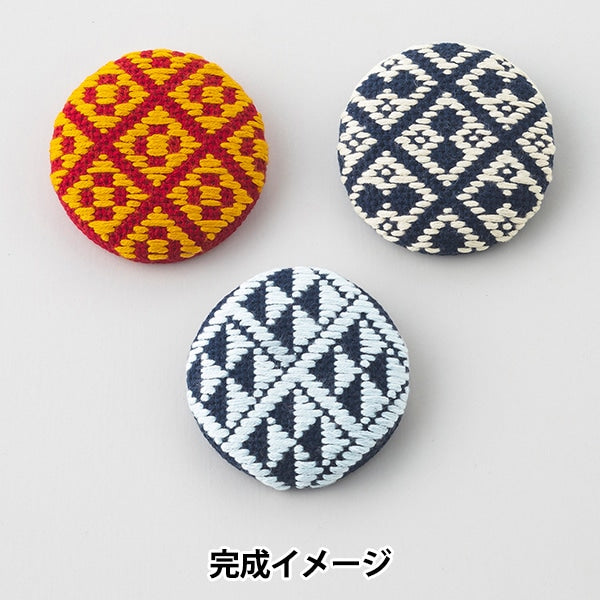 Embroidery kit "Kogin stabbed round broochkon 3 sets kogin 104"Olympus