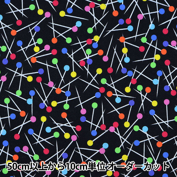[From quantity 5] Fabric "USA cotton sewing box pin (Marking pinPattern) 9953-12]