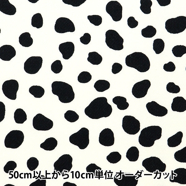 [来自数量5] 织物 “ Twill Dalmatian模式，白色7070-10a”