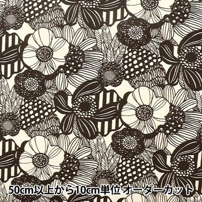 [From quantity 5] Fabric "Ukonoko cloth broad miniArtificial Flowers Ivory Up5811-A] COTTON KOBAYASHI