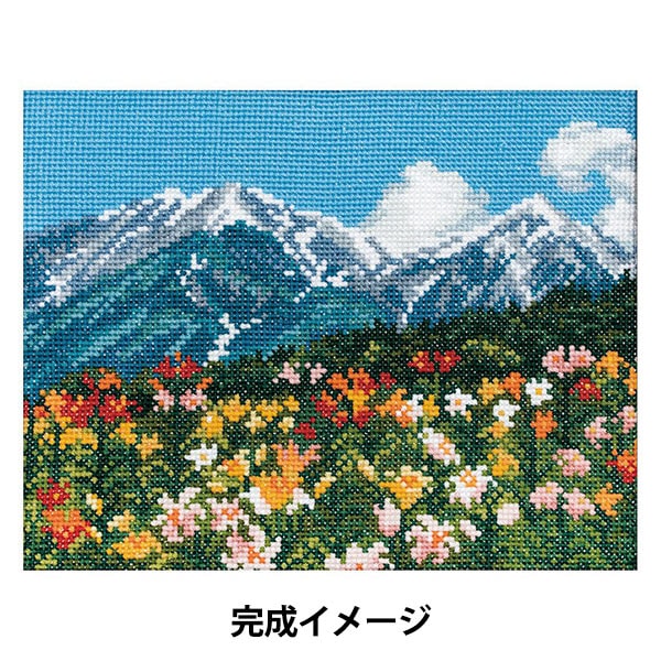 Embroidery kit "Meguru Season and Japanese Scenery Summer Hana and Northern Alps 522002" LECIEN Lecien COSMO Cosmo