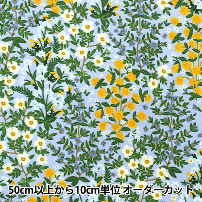 [来自数量5] 织物 “美国棉花野生木花园蓝色RP705-BL3”