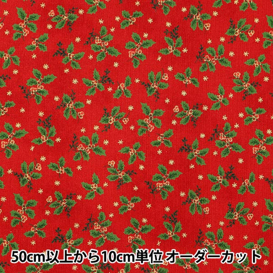 [来自数量5] 织物 “圣诞节 平纹机织物 红色DX10134S-B]