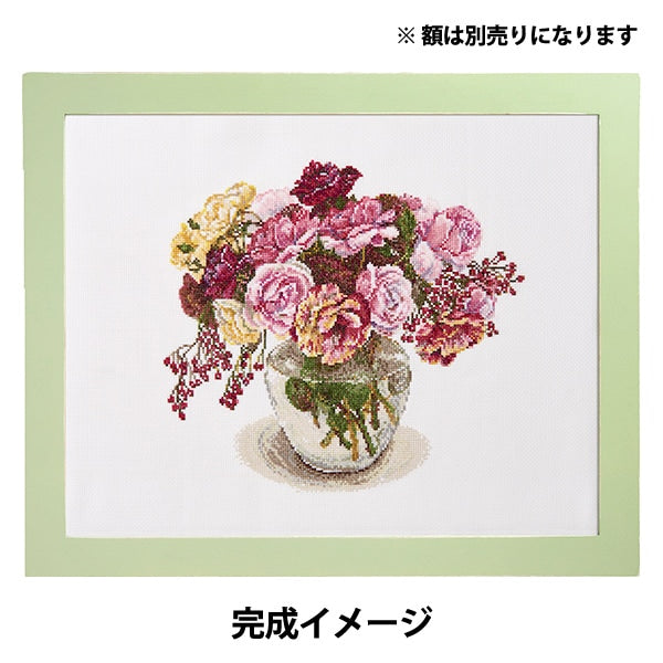 刺绣套件“ Fujico Collection Cross Stitch Multi Rose Brespement No.552108” Lecien Lecien 宇宙