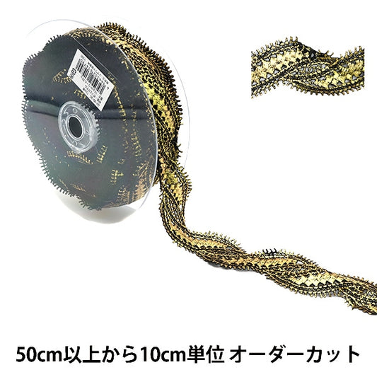 [From quantity 5] HandicraftTrim "Metallic lace width about 3.5cm gold GY-99-3G"