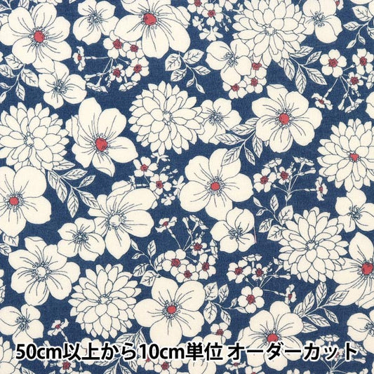 [来自数量5] 织物 “ 60贷款花卉图案蓝色SC10428L-D”
