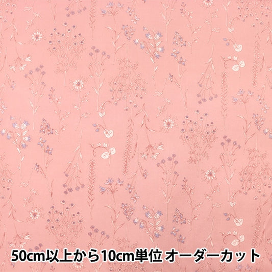 [来自数量5] 织物 “ 60贷款图植物图案粉红色SC10429L-A”