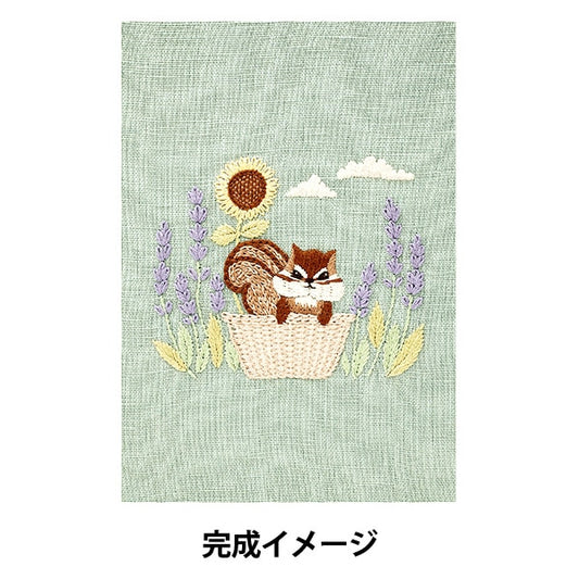 Embroidery kit "CHICCHI Animal living in the Forest for 12 months Chipmarris's favorite place JPT70" DMC DM Sea