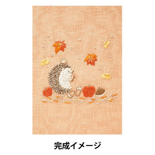 Embroidery kit "Chicchi Animals living in the Forest for 12 months Hedgehog JPT73" DMC DM Sea
