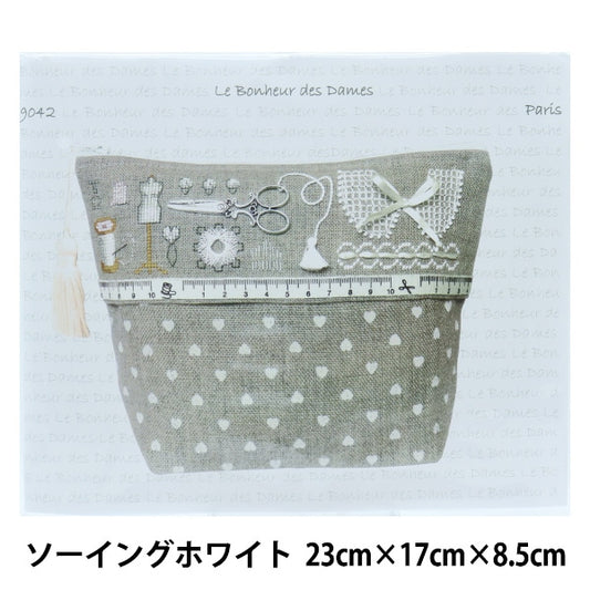 进口刺绣套件“ Le Bonheur des Dames Pouch缝制白色9042”