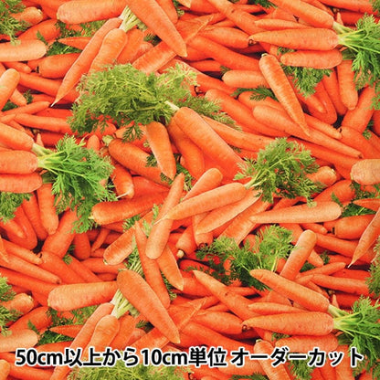 [From quantity 5] Fabric "USA Cotton Food Festival Carrot Pattern 632-ORANGE"