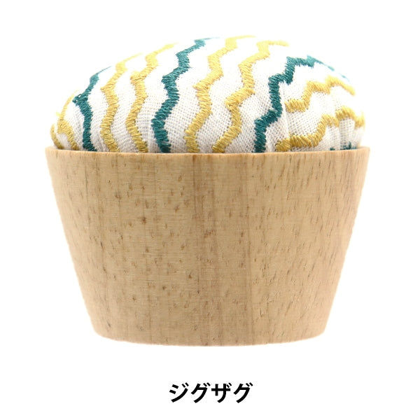 Pin cushion "Wood pink cushion zigzag JY-5-1"